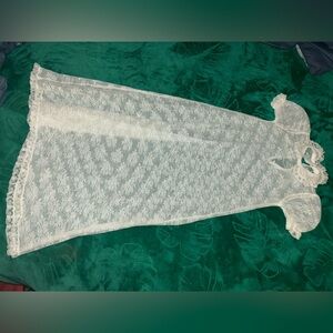 Vintage lace long christening gown by haddad perfect condition